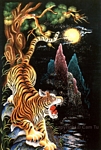 CT-HT-211 TRANG MO BEN SUOI - MAGIC MOONLIGHT (relief) 44x28 in - USD 1625