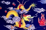 CT-HT-227 RONG TREN MAY - DRAGON ON CLOUND 24x36 in - USD 518