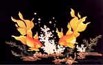 CT-HT-438 HAI CA VANG - TWO GOLD FISHES 24X36 in - USD 448