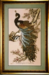 CT-HT-6 KHOE SAC - PEACOCK DANCING (relief-silk) 32x18 in - USD 1900